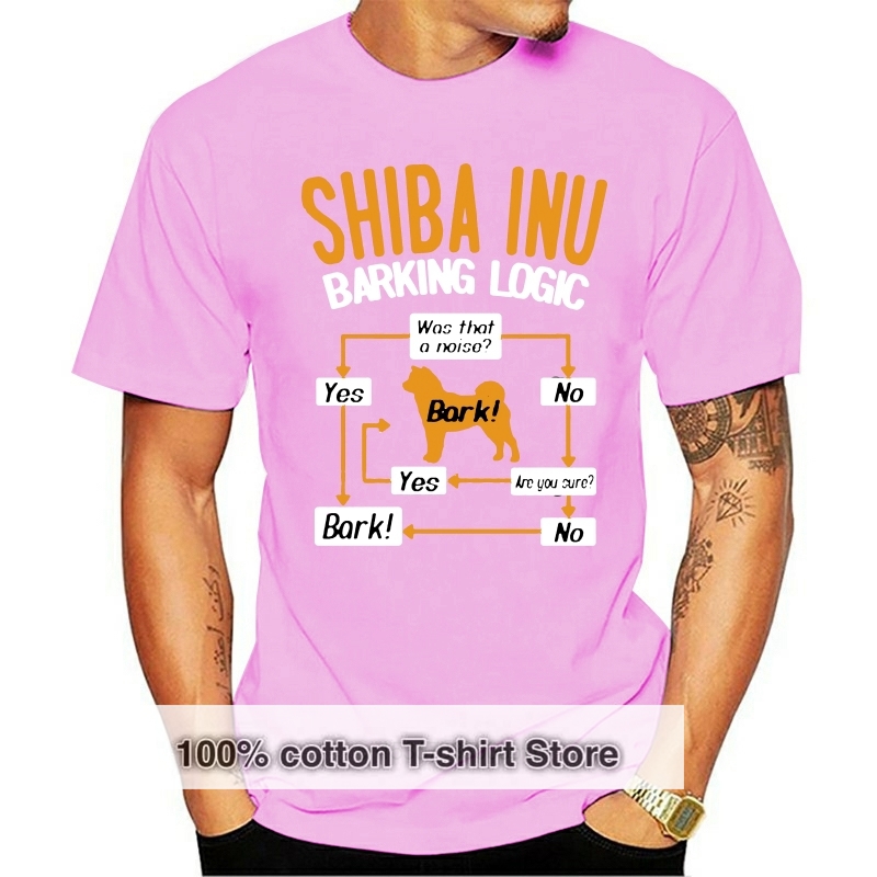 Title 4, T-shirt homme à manches courtes Shiba Inu Barki...