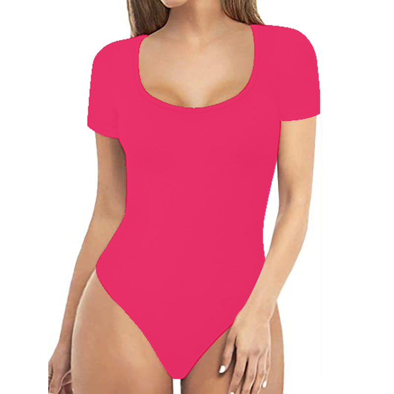 Women’s Low Round Neck Bottoming Casual Jumpsuit