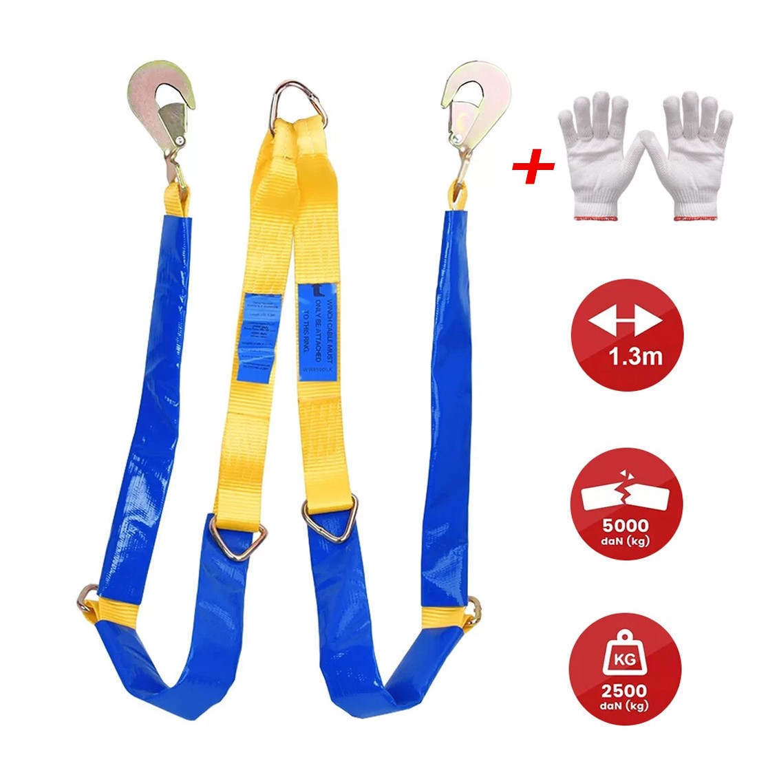 Winching Assistance Straps Webbing Winch Brother 5000KG 5T Vehicle Recovery Tool — image 6