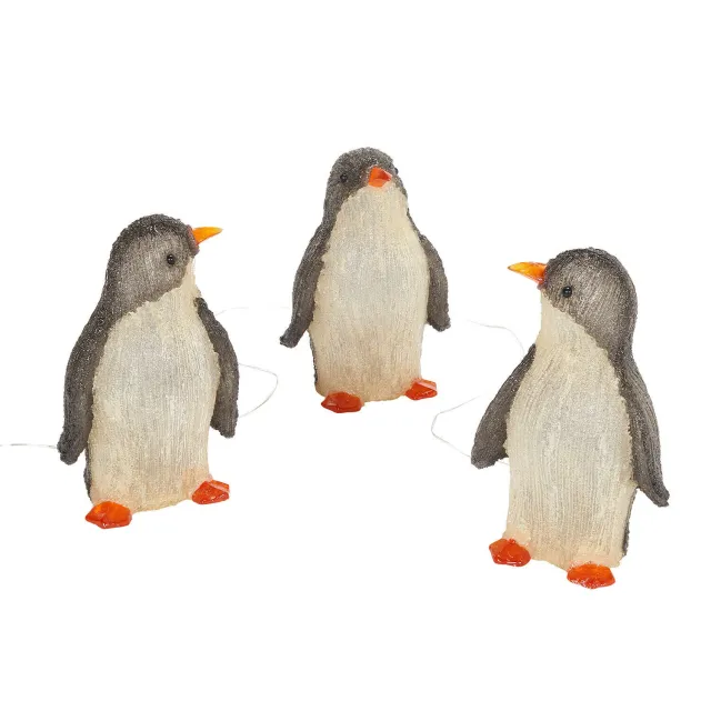 Acrylic Penguin Christmas Decoration Light Ornaments Acrylic Large Three Piece Suit - Shop at LoveMi