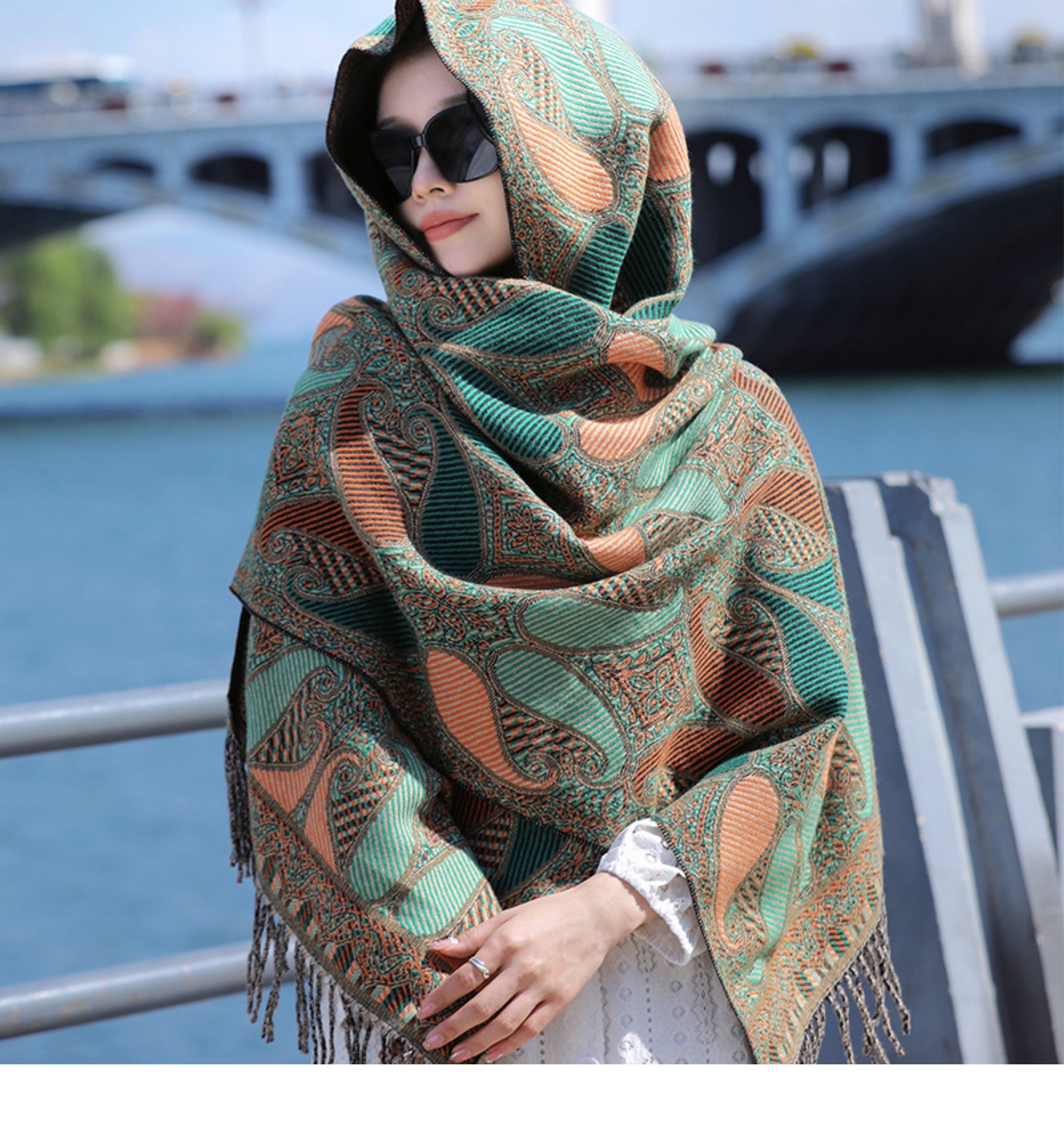 Title 3, Retro Ethnic Style Shawl Women