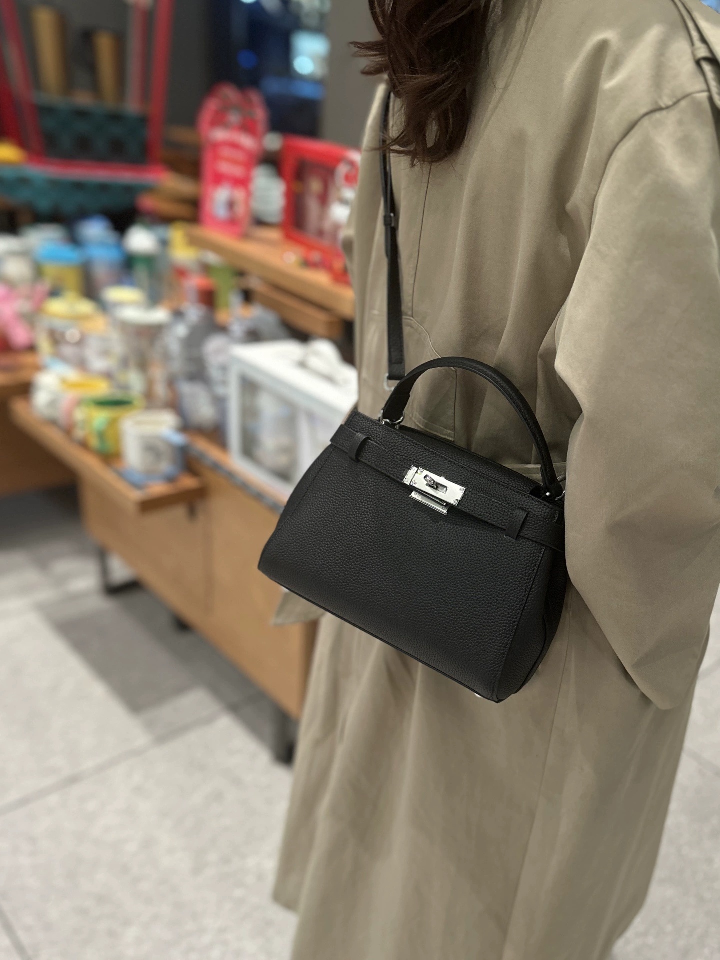 Cross-border Leather Kelly Bag 2026 New Style Simple High-End First-Layer Cowhide Small Square Bag 3