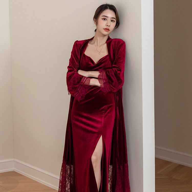 Wine red suit