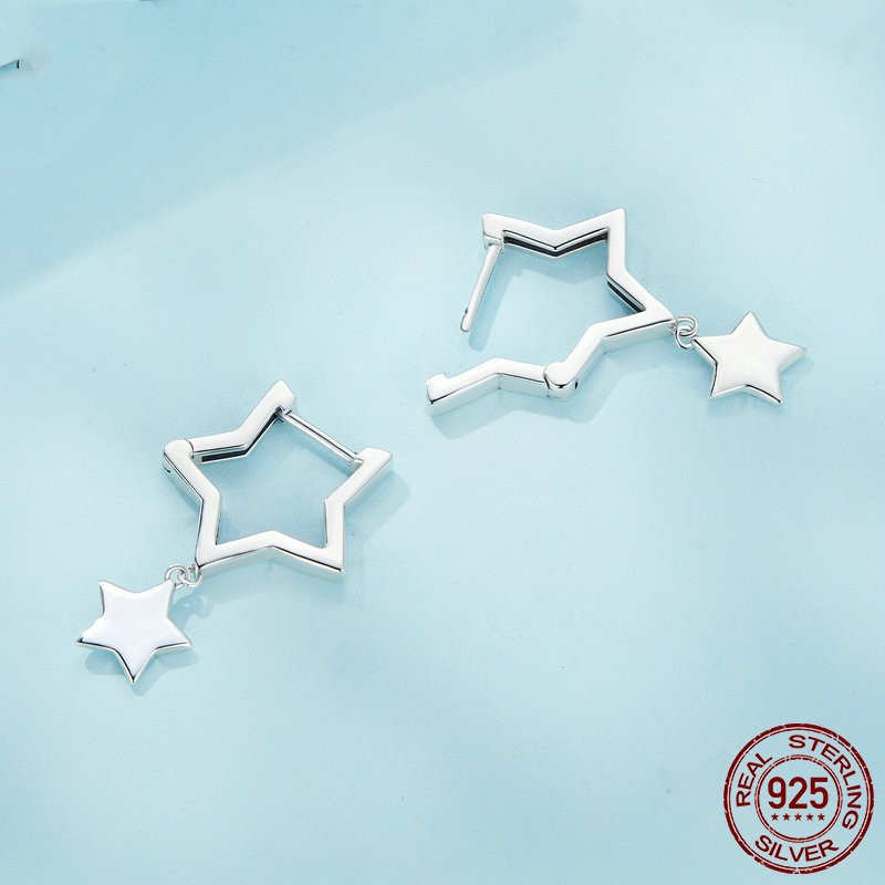 Title 1, S925 Sterling Silver Five-pointed Star Ear Clip