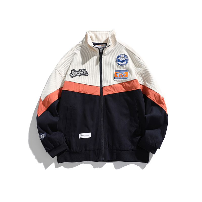 Vintage Patchwork Irregular Embroidery Label Jacket