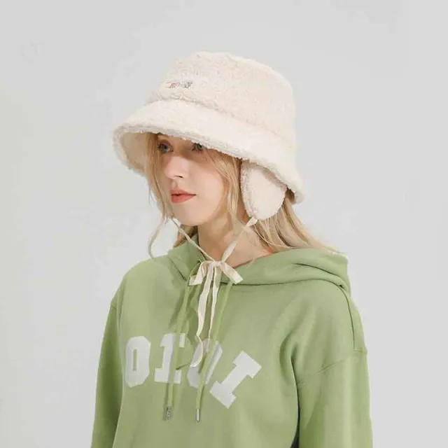 Female Lamb Hair Ear Protection Fisherman Hat White - Shop at LoveMi