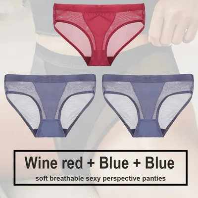 Women's Polyester Seamless Panty Three Piece Set - Set9