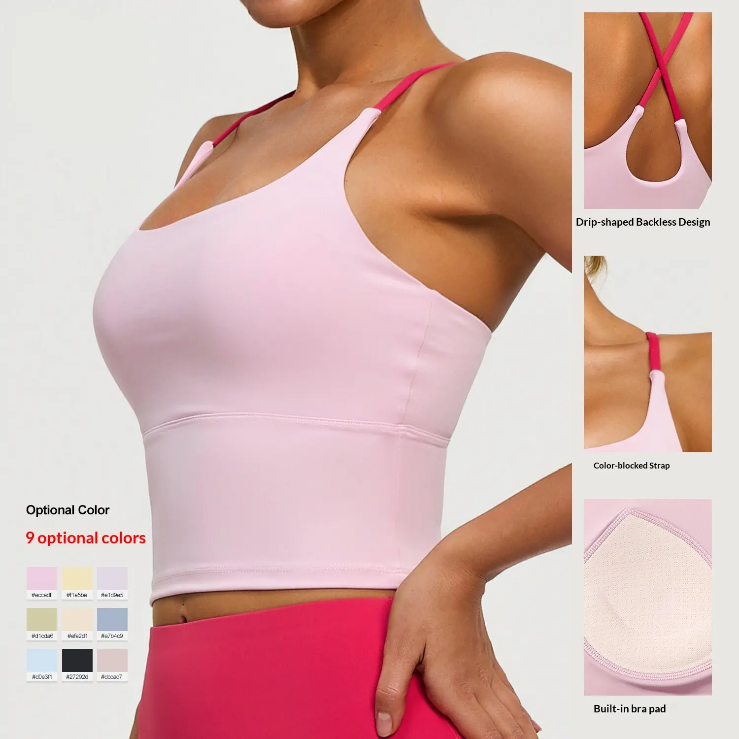 High-support Slim-fit Strap Sports Vest