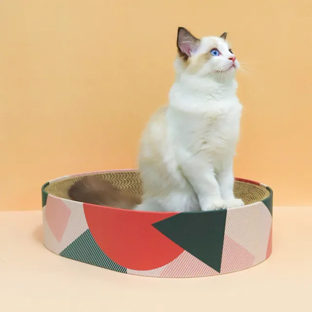Oval Corrugated Cat Scratch Board Grinding Claw Toy - Shop at LoveMi