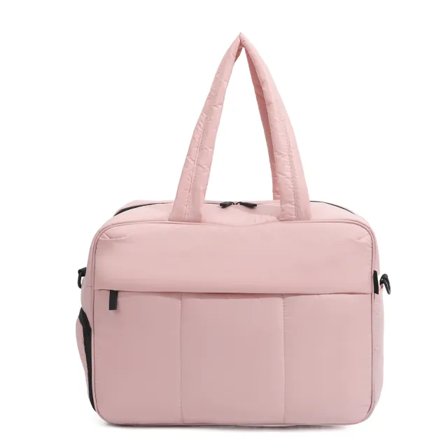 Down Handbags Winter Travel Duffle Bag With Shoes Compartment Portable Sports Yoga Gym Fitness Shoulder Bags For Weekender Overnight Tote Women Rose - Shop at LoveMi