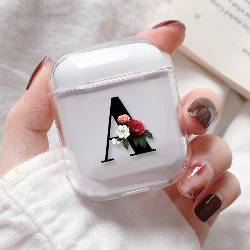 Compatible with Apple, English Alphabet Earphone Protective Cover PC Hard Shell Cute Transparent - Image 10