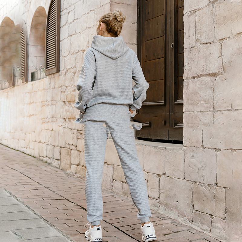 New Women's Long-sleeved Casual Top And Pants Two-piece Suit