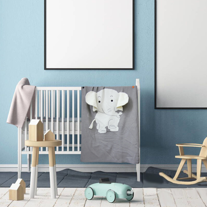 Elephant Stereo Ear Blanket Children's Knitting