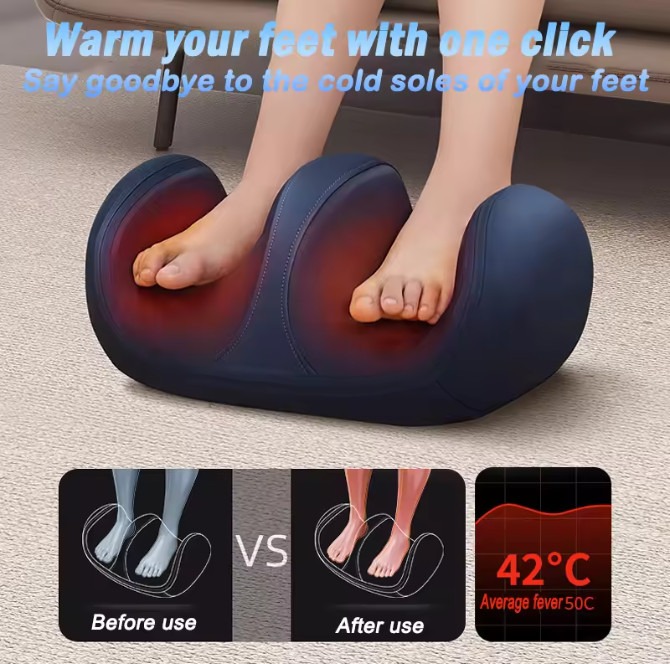 Foot Leg Massager With Kneading Vibration Pain Relief Blood Circulation Booster — image 5
