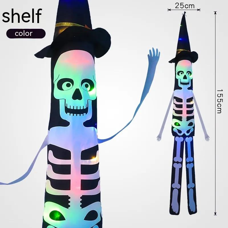 Halloween Led Colored Lamp Skull Frame Hair Dryer Decorative Lights – image 6