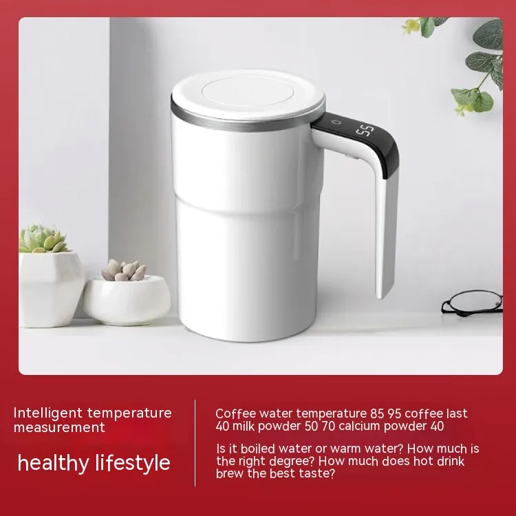 Electric Coffee Mug USB Rechargeable Automatic Magnetic Cup IP67 Waterproof Food-Safe Stainless Steel For Juice Tea Milksha Kitchen Gadgets – image 9