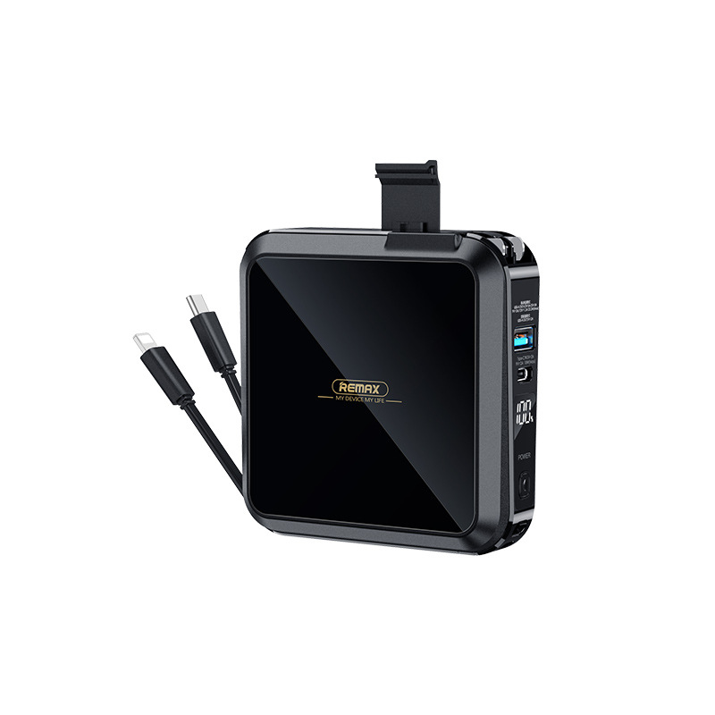 Unbounded Portable Wireless Charging Power Bank With Own Cord