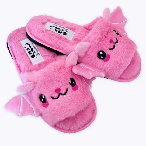 Halloween Shoes Cute Bat Slippers with Wings Winter Warm