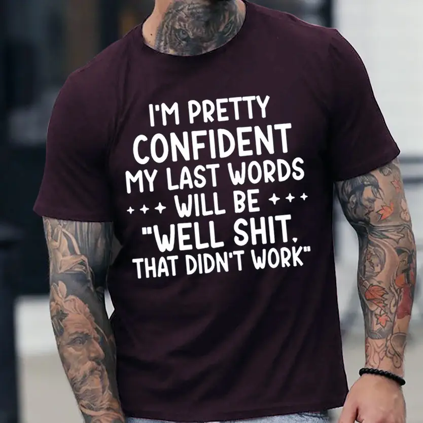 European And American Digital 3D Printing Men's Street T-shirt