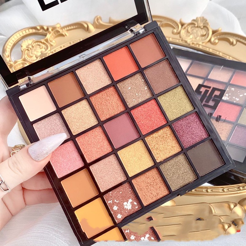 Long lasting Glitter Sequins Pearlescent And Dumb Color Makeup Plate 25Color Eye Shadow Plate - Shop at LoveMi