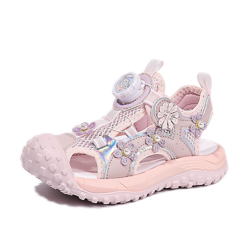 2026 Summer New Girls Closed-Toe Sandals, Kids Soft Sole Non-Slip Beach Shoes, Girls Sports Sandals — foto 5