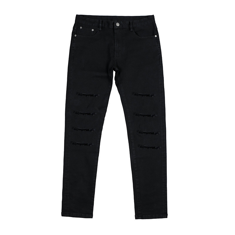 Title 3, Mens Ripped Jeans Ninth Slimming Pants Slim Fi...