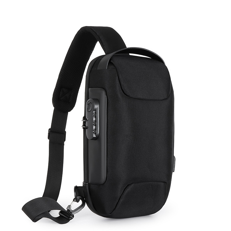 Sac de poitrine antivol avec verrouillage par mot de passe pour hommes