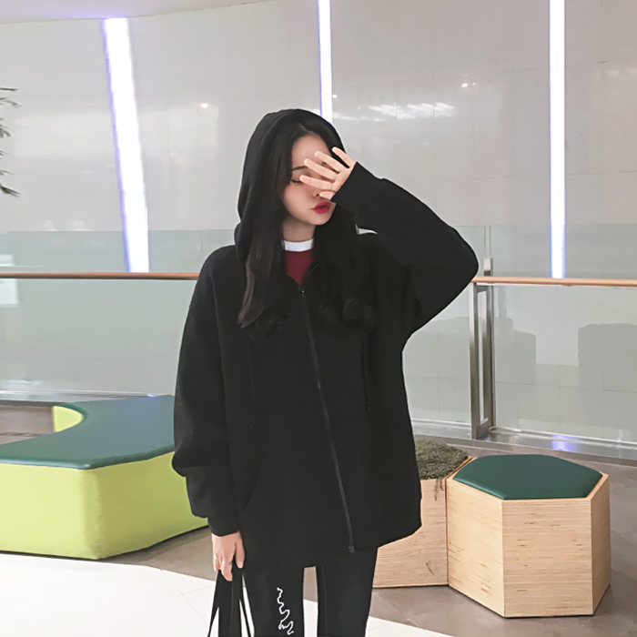 Casual Sports Hooded Cardigan Loose Top Thin