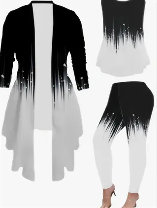Women's 3 Suits Printed Cardigan Jacket With Soli Style1 - Shop at LoveMi