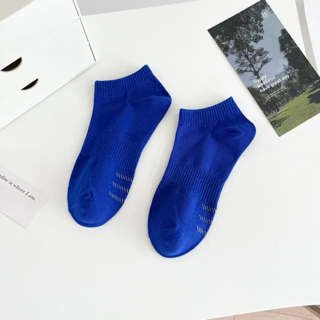 Thin And Shallow Cut Boat Socks With Silicone For Casual Breathability Royal - Shop at LoveMi