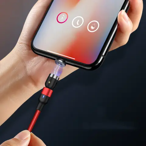 Magnetic Data Cable Threeinone 540-degree Rotation Charging Suitable
