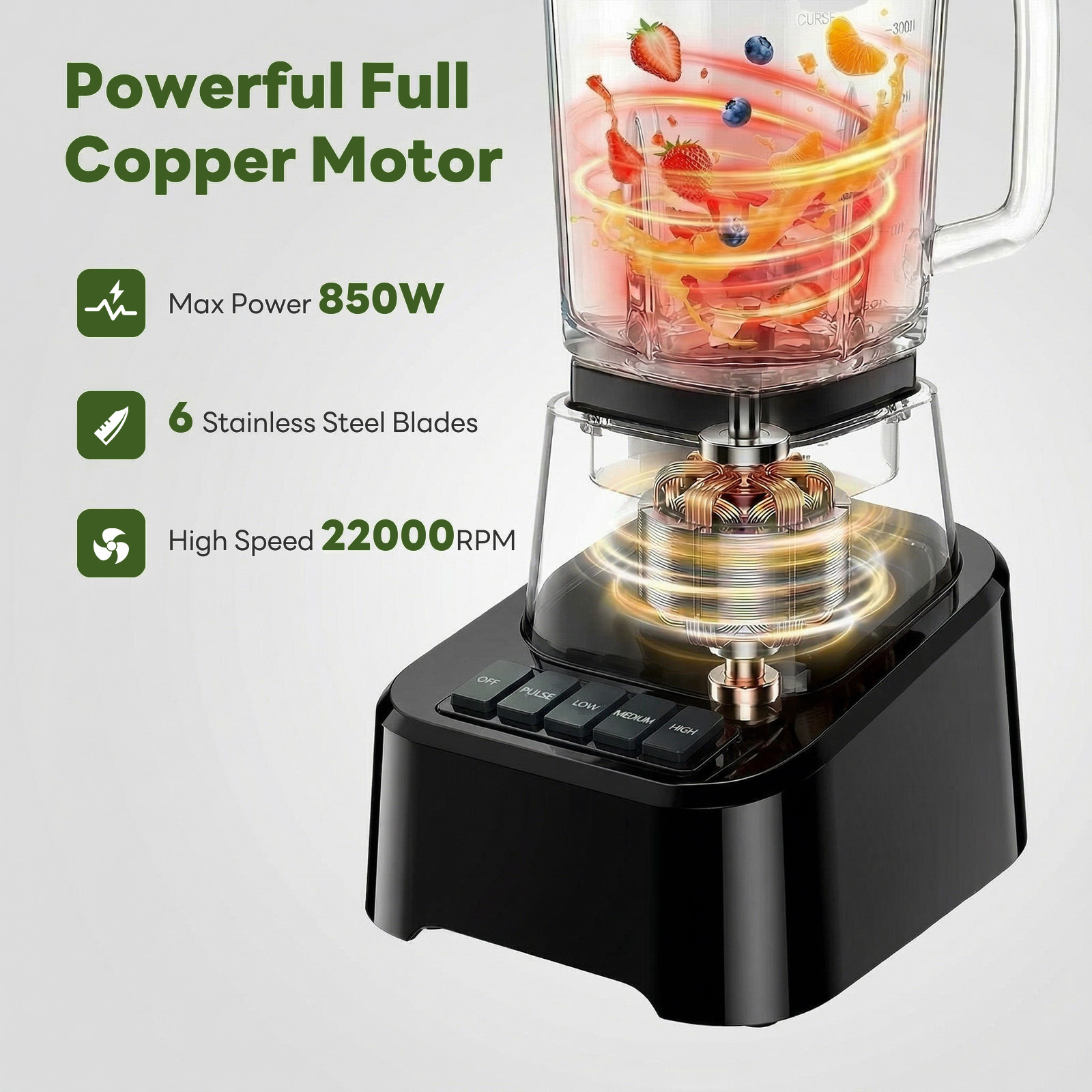 Professional Ice Cream Blender, Full-size Household Blender, Equipped With A... 5