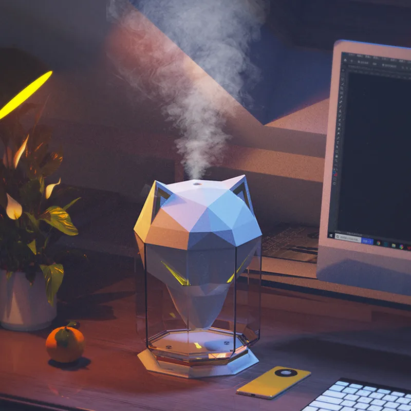 War Wolf Air Humidifier Ultrasonic Air Diffuser Colorful Lights Humidifier Air Nano Spray Home Desktop Supplies – image 3