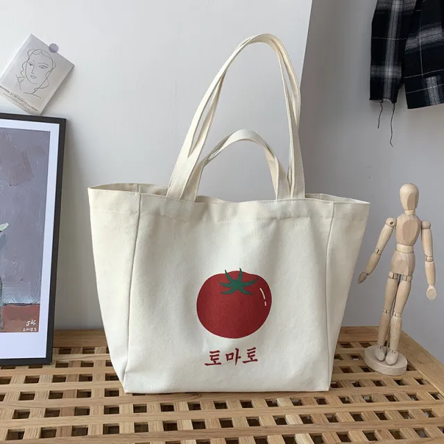 Lazy Wind Literary Japanese And Korean Ins Simple Large Capacity Letter Students Class Schoolbag Summer Persimmon Large Capacity - Shop at LoveMi