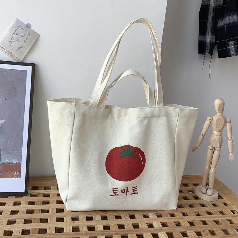 Lazy Wind Literary Japanese And Korean Ins Simple Large Capacity Letter Students Class Schoolbag Summer - Persimmon Large Capacity