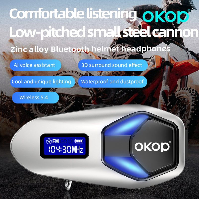KP-292 Best-selling Premium Zinc Alloy Motorcycle Helmet Bluetooth Headset Waterproof Long Battery Life Music Playback In Stock 2