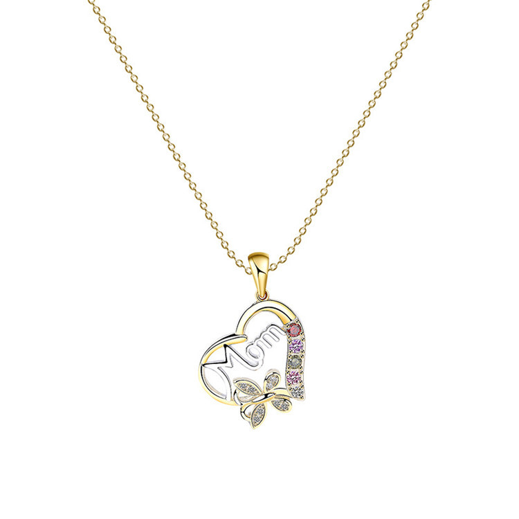 Gold-Plated Love Necklace for Mother Gift-image