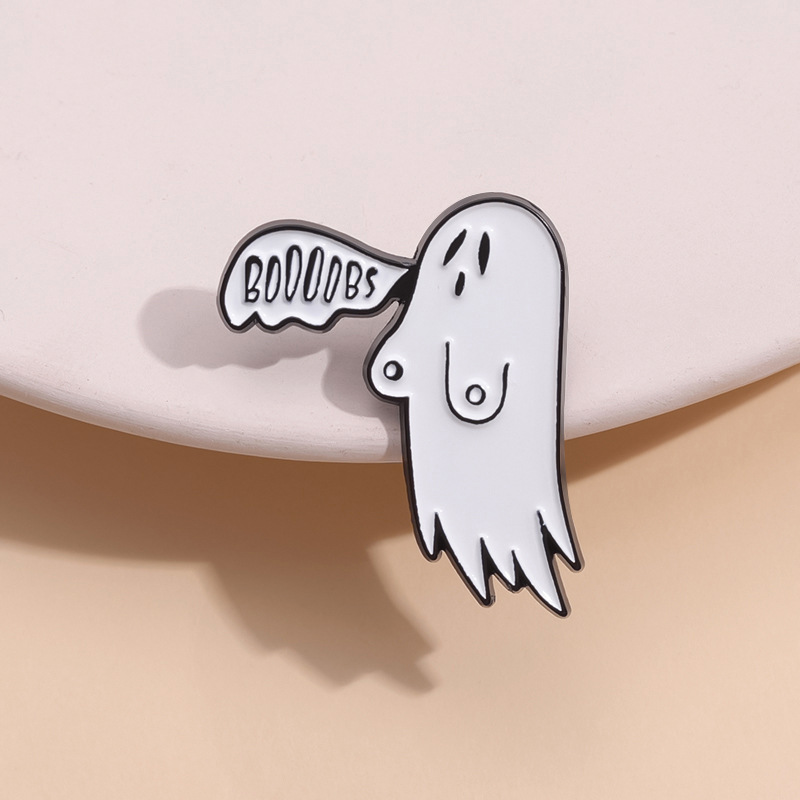 Ghost Pumpkin Badge Cartoon Pin Medal