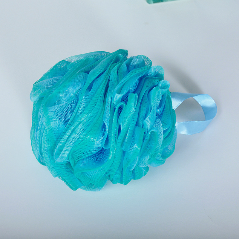 Title 3, New Style Brush Back Big Flower Foam Bath Ball