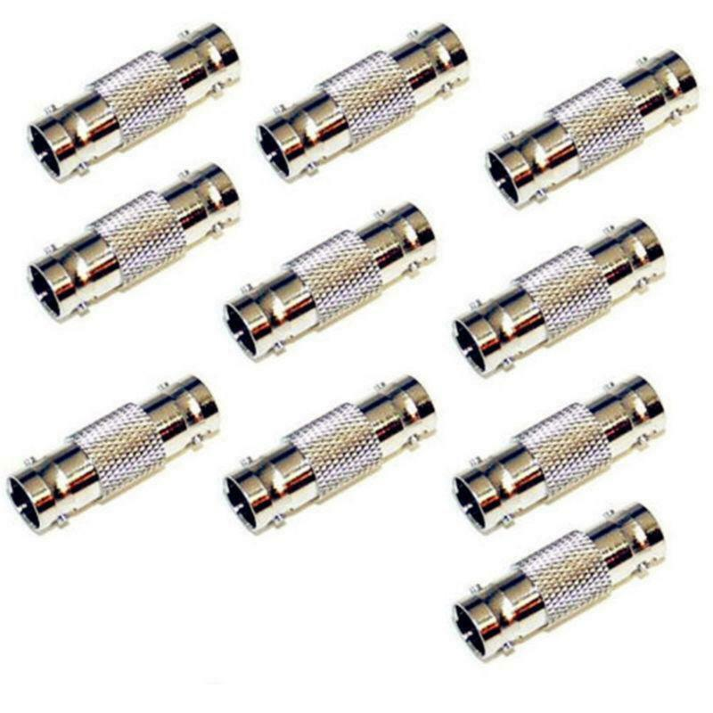 10 Pack BNC Female Coaxial Cable Coupler Adapter Connector For CCTV RG59 RG60