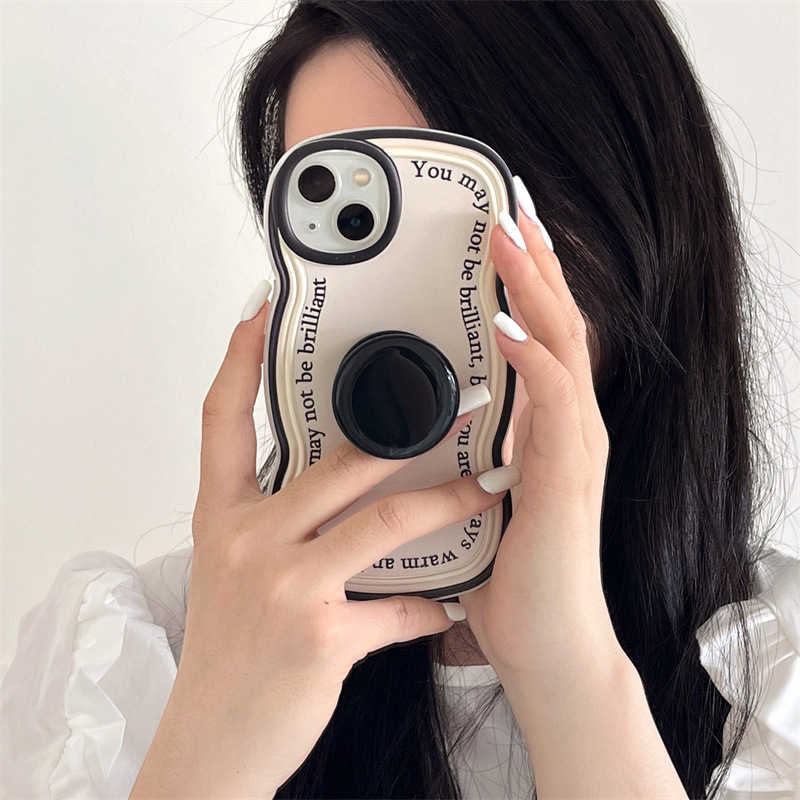 Ring English Twist Bracket Mobile Phone Case - Image 6