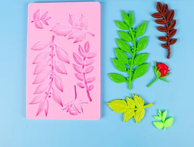 Leaf Fondant Tools Rose Silicone Molds Cake Decorating Cake Molds Chocolate Baking Tools Pink - Shop at LoveMi
