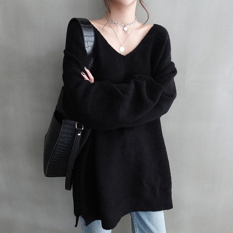 Ladies Inner V Neck Knitted Bottoming Shirt