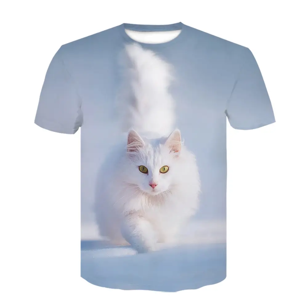 Spring and summer new 3D digital printing oversize T-shirt