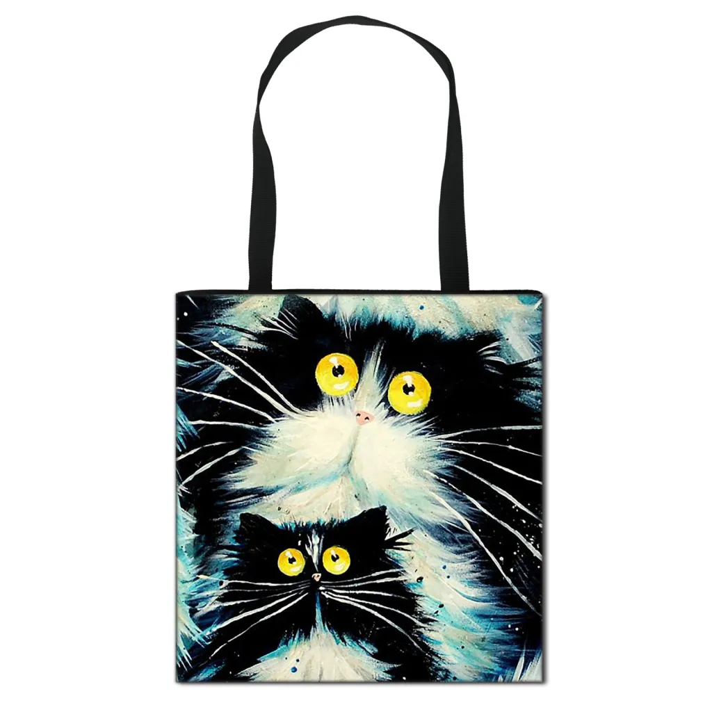 Foldable Cartoon Print Student Bag Tote Bag - 1 Style