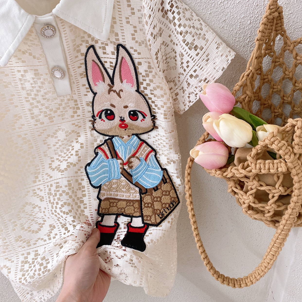 Girls Fashion Cotton Short Sleeve Crew Neck T-Shirt