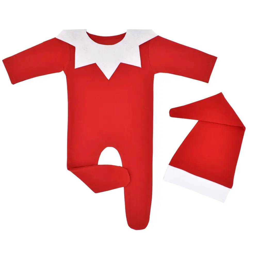 Christmas Theme Red Romper Photography Suit
