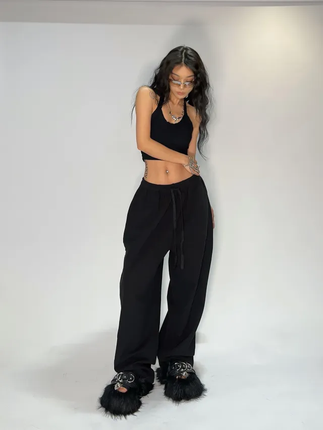 Loose Fitting Casual Jazz Street Dance Pants Black - Shop at LoveMi