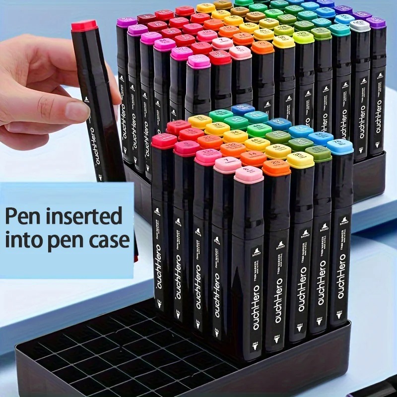 204 Color Dual-Tip Marker Set Quick-Dry Sketching Markers For Painting Drawing — image 5