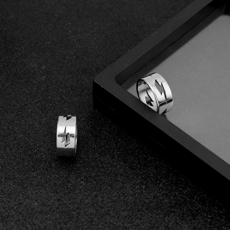 Stainless Steel Ins Men's And Women's Lightning Ring